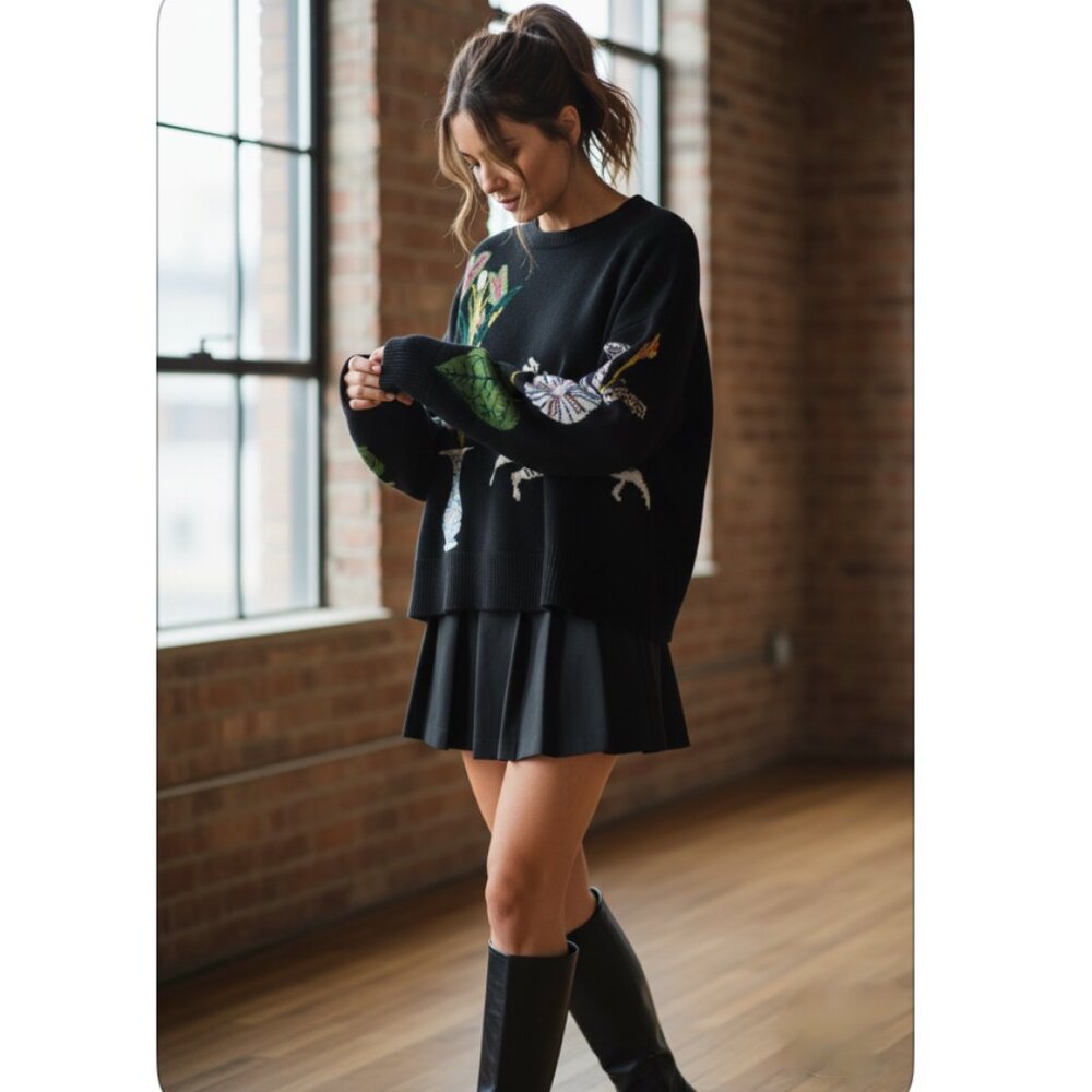 Oversized Monse  motif-embroidered wool jumper size L NEW